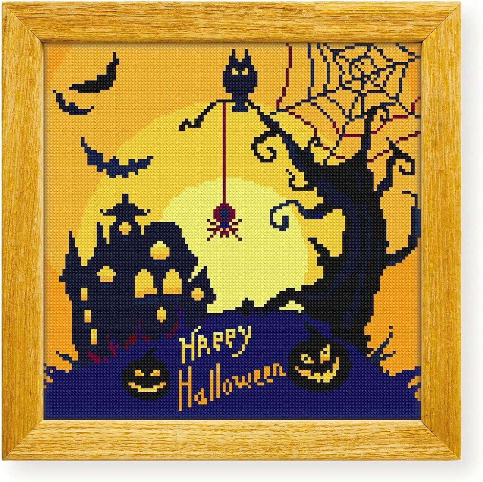 Awesome Pattern Studio Halloween DS1105, Diamond Painting Kit, Diamond Art Kits for Adults, Full Drill 5D Diamond Dots Kits. All Items Included.