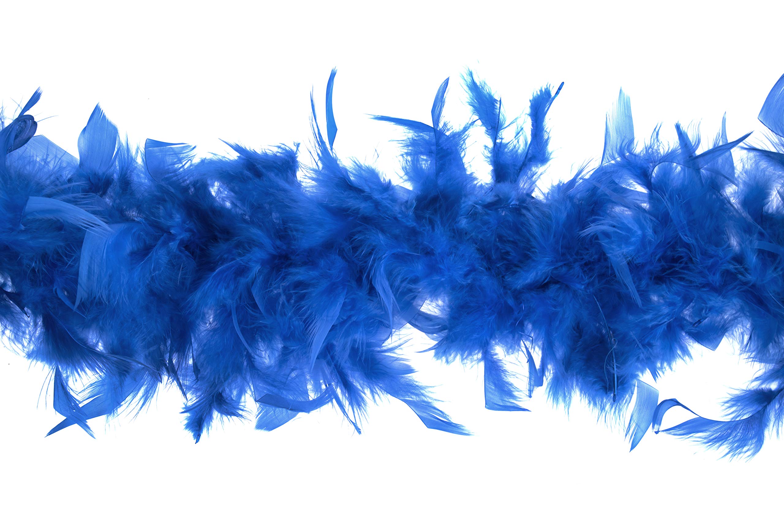 Trimits Marabou Feather Boa, 1.8m x 12cm, Fancy Dress for Parties Festivals, Pride, Hen Do, Stag Do, Halloween, Christmas, Royal Blue