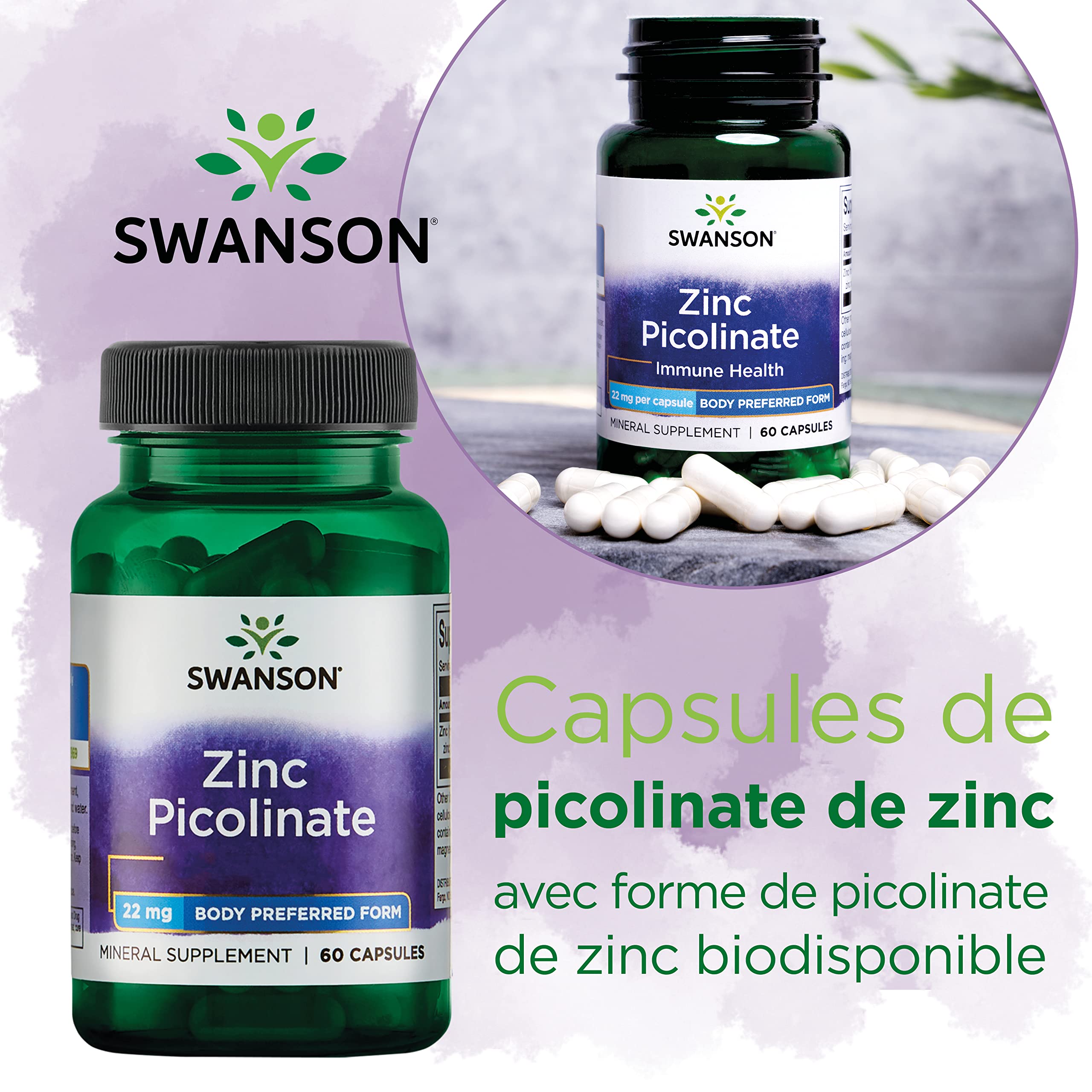 Zinc Picolinate 22 Mg - Soutien Immunitaire Haute Puissance, Sans OGM, Made In France