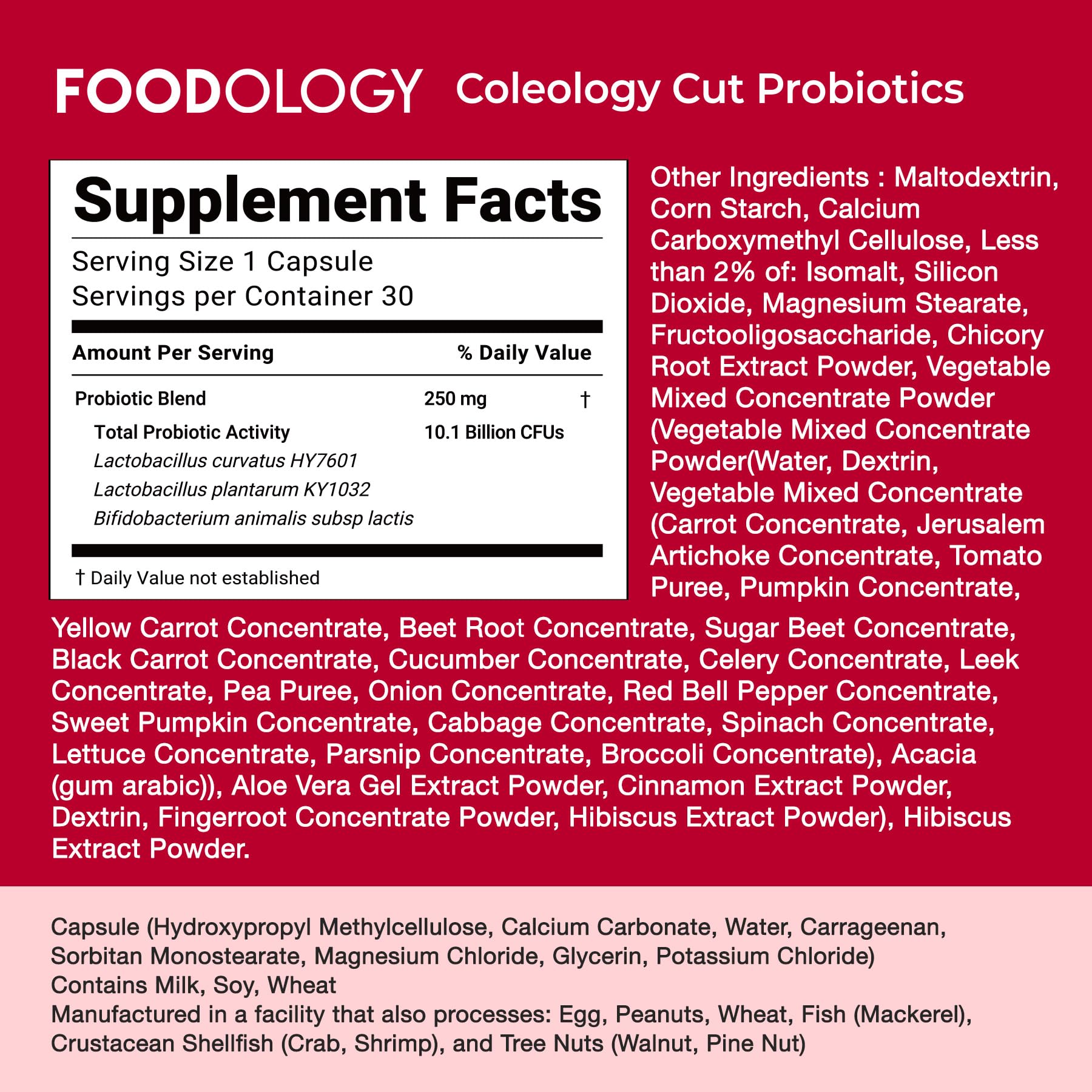 FOODOLOGY Coleology Cut Probiotics for Bloating Relief 30 Capsules — Amazon image 10