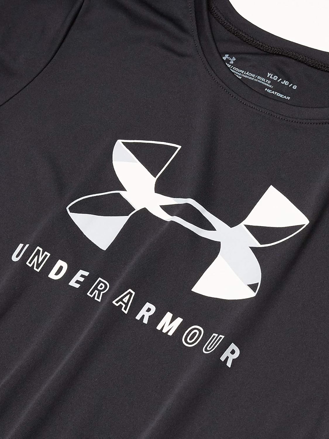 Under Armour Girl's Big Logo Tech Short Sleeve Training Workout T-Shirt: Clothing