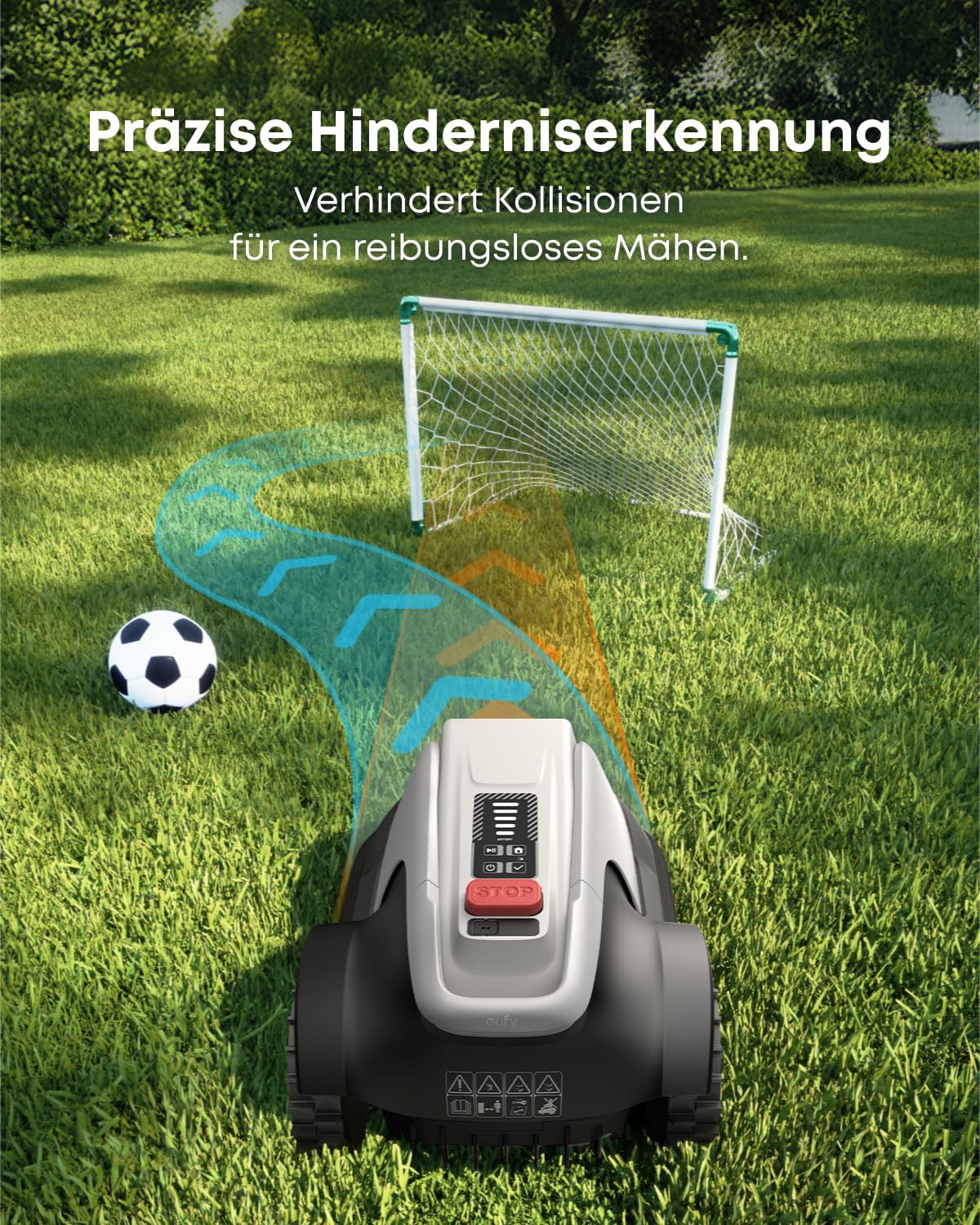 eufy E15 Mähroboter, Keine Signalausfälle, Kein RTK, TrueVision Technologie, Smart-Navigation, Garten bis 800m², Präzisionsrandschnitt, Hindernisvermeidung, App-Steuerung (Generalüberholt)