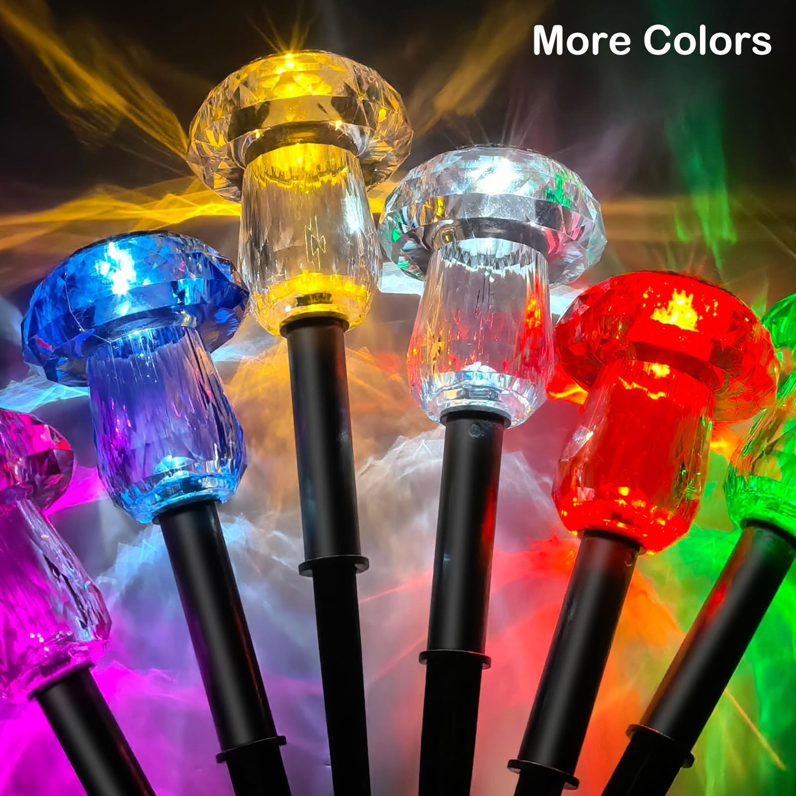 Luci solari per vialetti esterni, confezione da 8 luci da giardino a fungo, impermeabili, ad energia solare, illuminazione per paesaggio, vialetto, sentiero, passerella, patio, decorazioni da