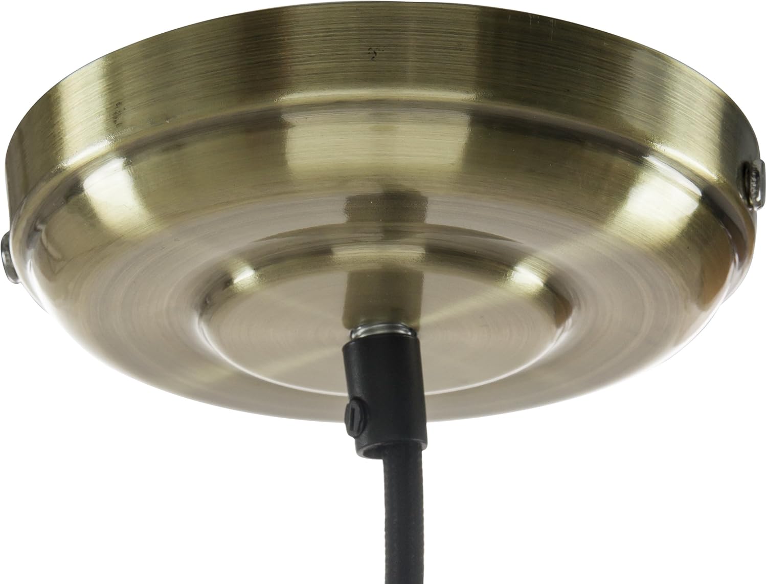 Sunlite 07009-SU Antique Oil Rubbed Bronze Shallow Dish Shade Pendant, Farmhouse Country-Chic Style Fixture, 6-Ft Braided Woven Cord, 60 Watts Max (Bulb Not Included), 10-Inch Wide