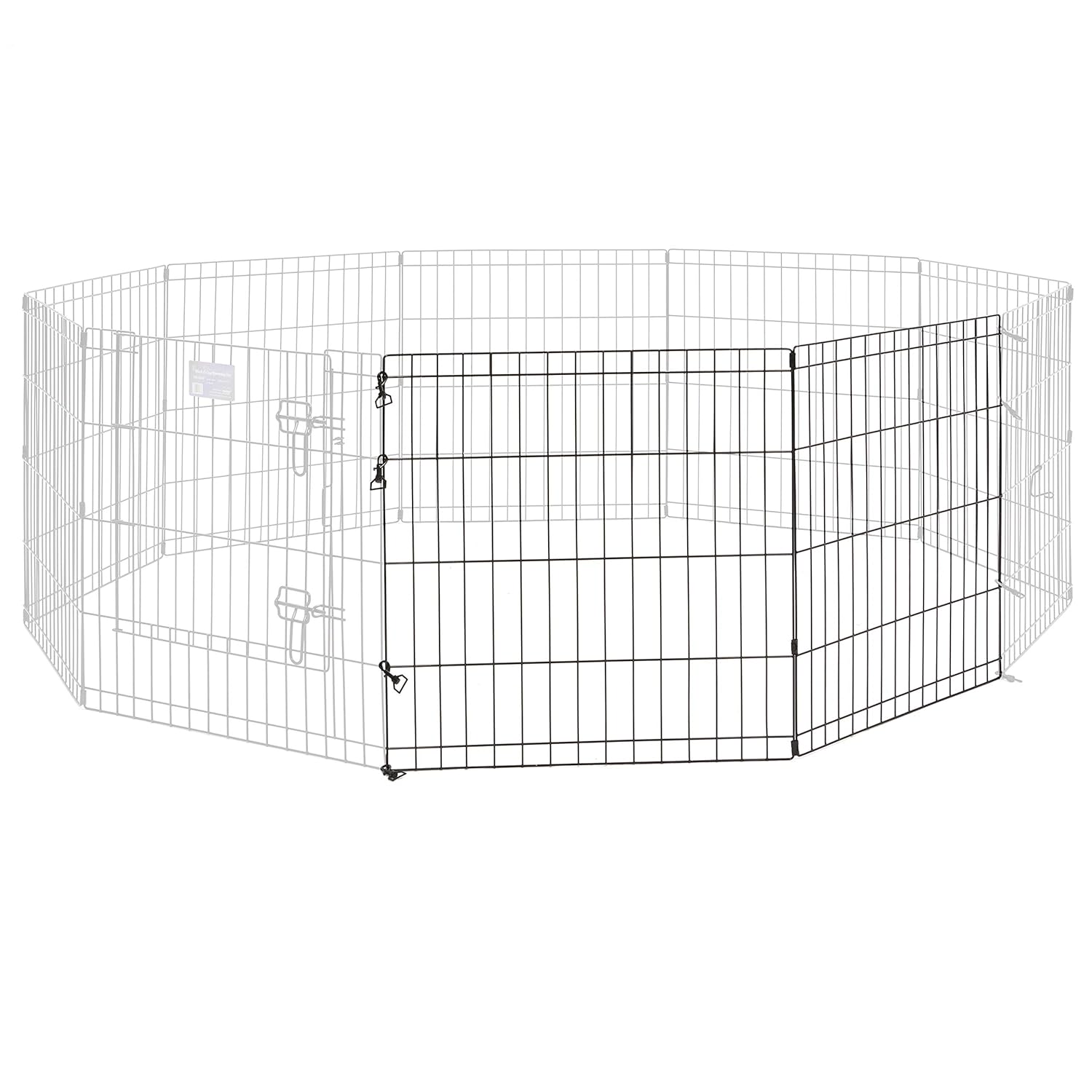 Universal Pet Playpen 2Panel Extension Kit Fits Metal 24Inch Dog