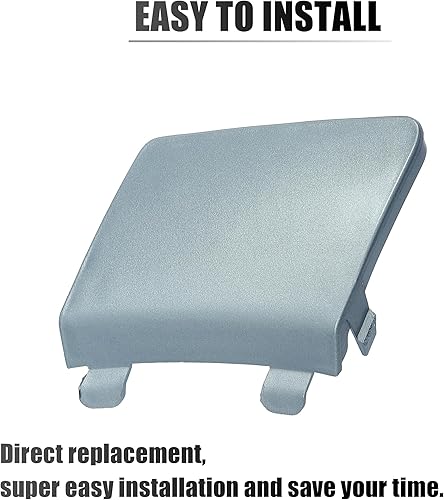 Miniatura 5 de ACROPIX Cubierta para gancho de remolque de parachoques delantero para Volkswagen CC - Paquete de 1 color gris