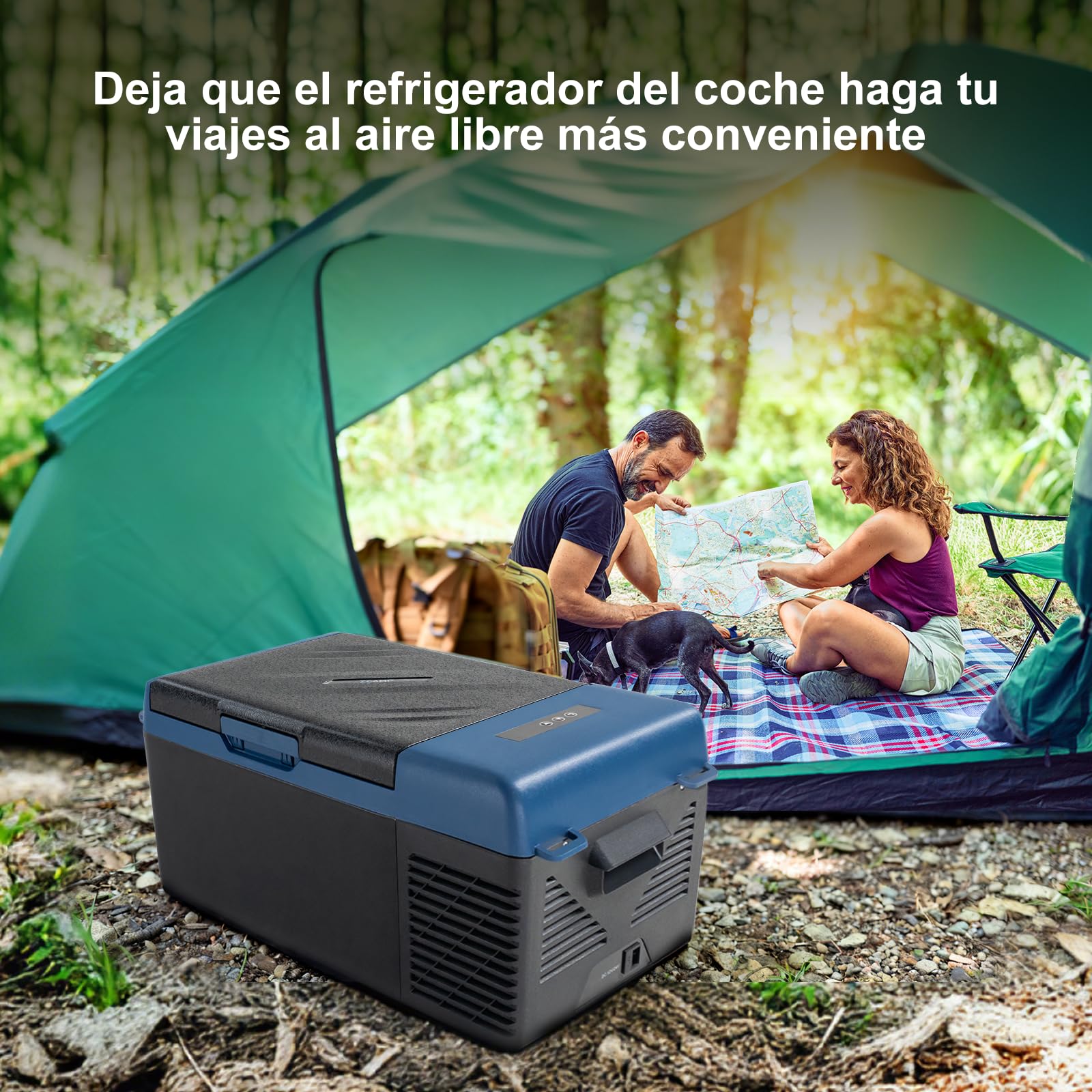 KI15 15L Nevera Portátil Eléctrica Refrigerador de Coche 12V 24V mini frigorífico CA 220v para Hogar, Camping, Viajes, Automóvil, 20ºC a 20ºC