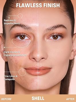SHEGLAM Lock & Go Long-Lasting Cushion Foundation Soft Matte Weightless Waterproof for Flawless Base Makeup-Shell