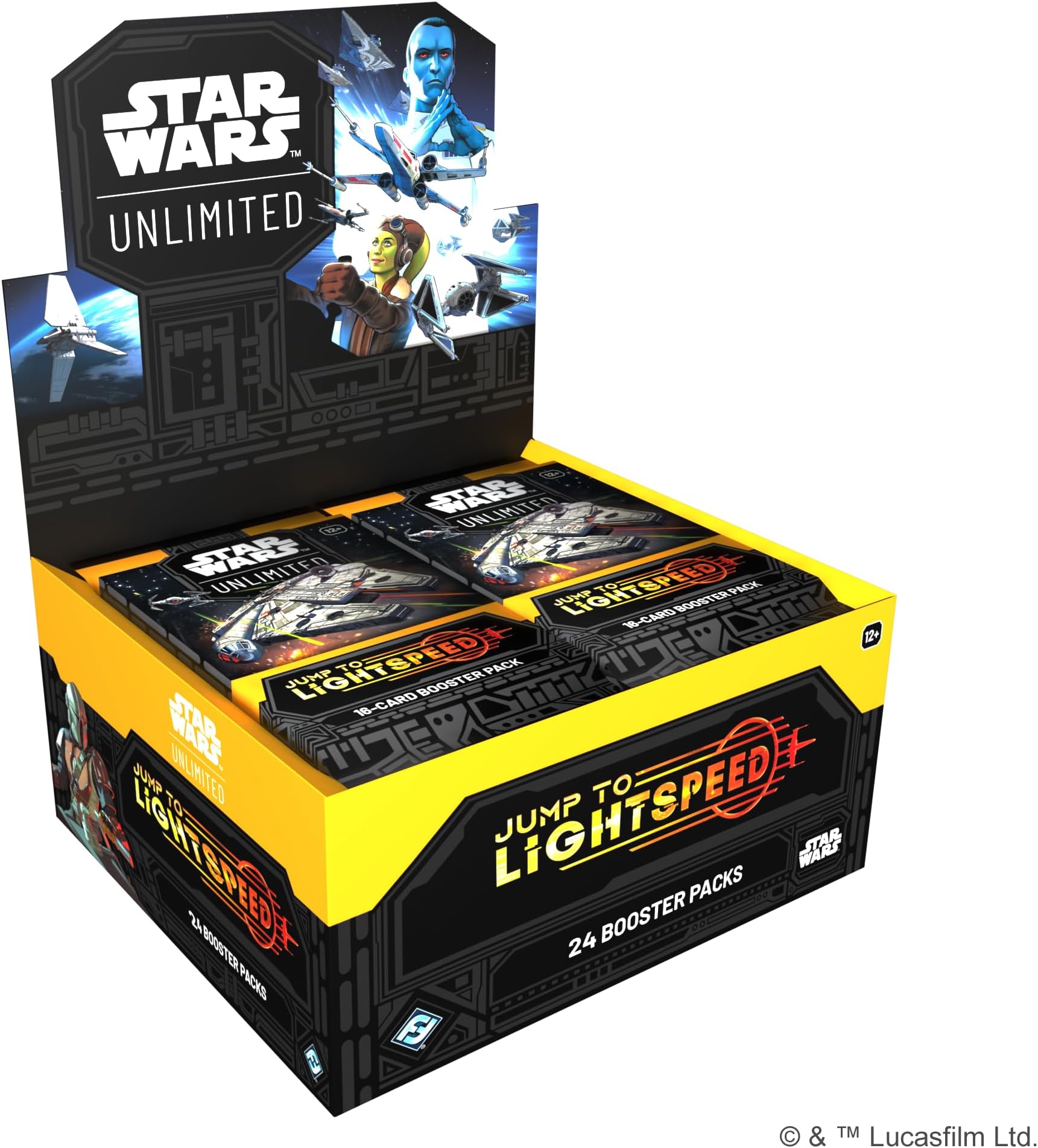 Asmodee Star Wars: Unlimited TCG Jump to Lightspeed Booster Display (Set of 24 Booster Packs) - Trading Card Game for Kids & Adults, Ages 12+, 2+ Players, 20 Min Playtime