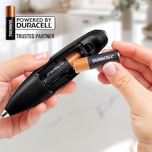 Vista 417 de Zulay Kitchen - Espumador de leche de mano con pilas AA Duracell: batidora de bebidas resistente para café, latte, capuchino y más, color aurora