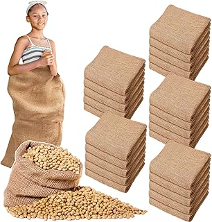 Swity Home 25 Pack Burlap Bags Large 24"X40" Potato Sack Race Bags, Durable Burlap Sack Reusable Potatoes Bag for Kids, Adult, Family Games, Gardening, Vegetables Storage, Shrub Plant Frost Protection