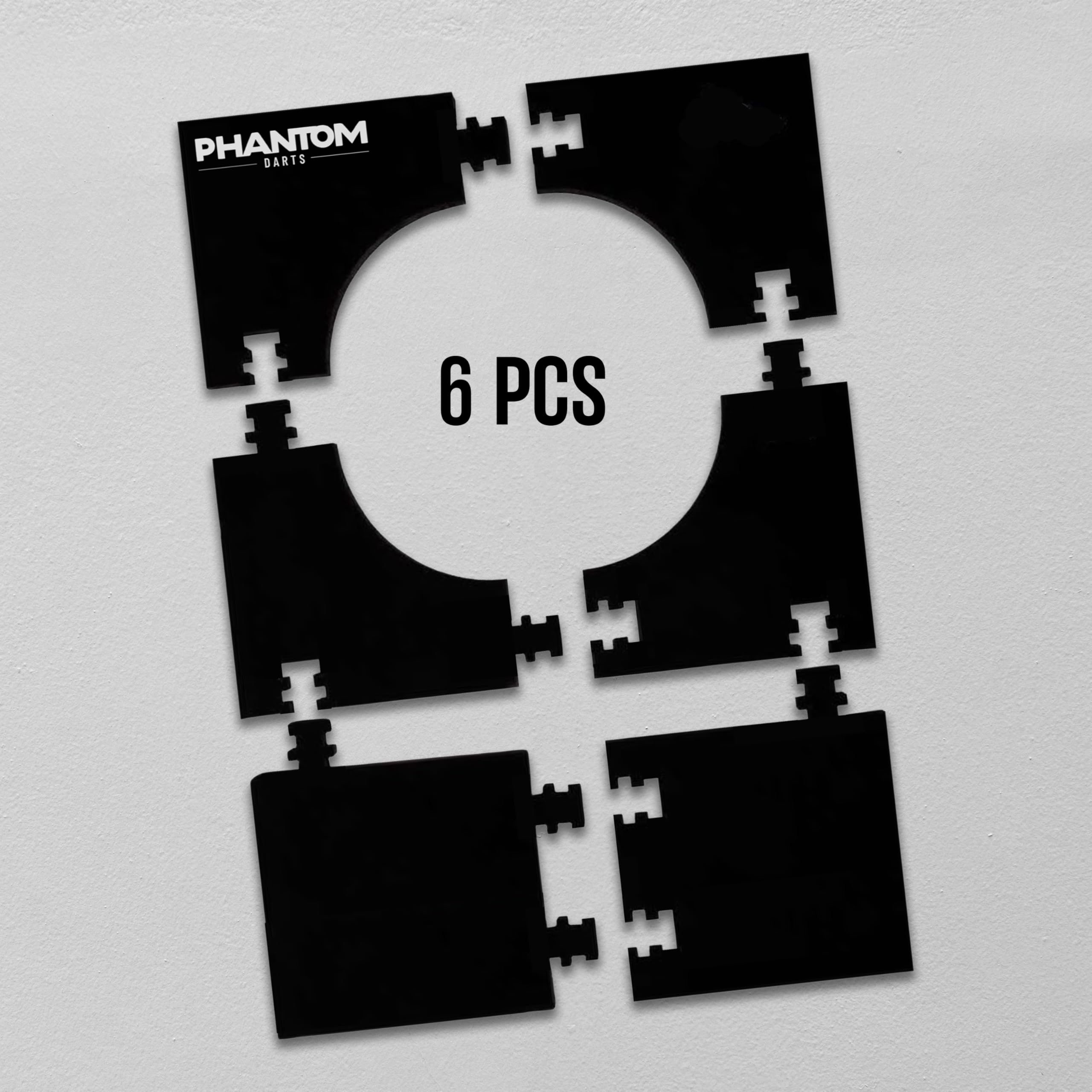 PHANTOM DARTS - Protezione da parete per freccette in schiuma EVA, 6 pezzi, 105 x 70 cm, con rivestimento in feltro per bersagli da 45,1 cm e 45,7 cm, protezione da parete per freccette