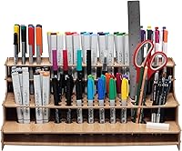 Vista 5 de Mezzo Estante de Dibujo para Artistas - Soporte de Escritorio de Laminado de Veta de Madera Multicapa Organizador Profesional de Almacenamiento