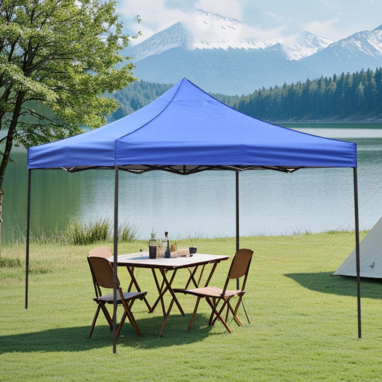 Tente d'extérieur 3x3m abri solaire portable réglable pour terrasse
