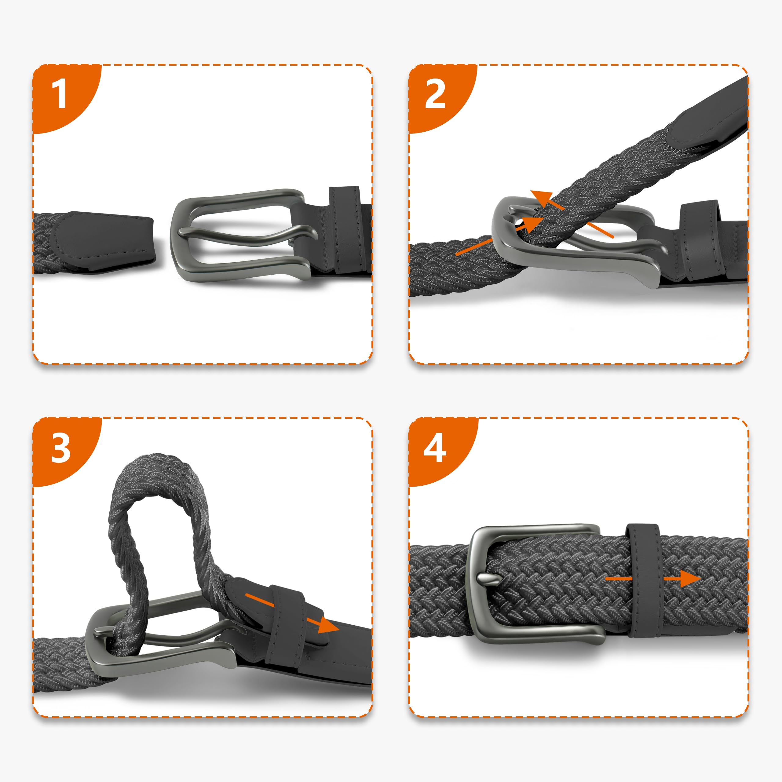 LAKIDAY Cintura in Tessuto Cintura Elasticizzata Cintura intrecciata cintura intrecciata Elastica perUomo e Donna ampia lunghezza da 3,5 cm da 100 cm a 130 cm