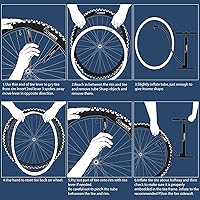 Vista 6 de 1 tubo de bicicleta de 26 pulgadas, 26 x 1.75/2.125, 47/57-559, tubo de bicicleta de 26 pulgadas, tubo interior de 26 pulgadas, compatible con tubos