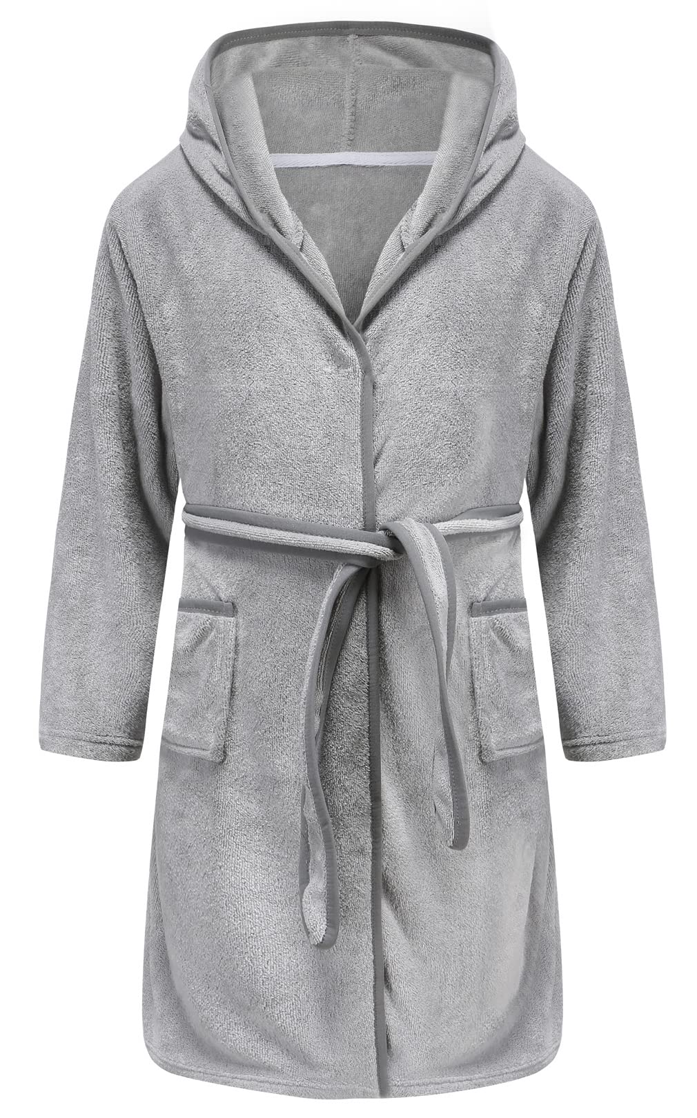 Erdawum Boys Girls Bathrobe Soft Towel Hooded Robe Kids Terry Cloth Cotton Robes