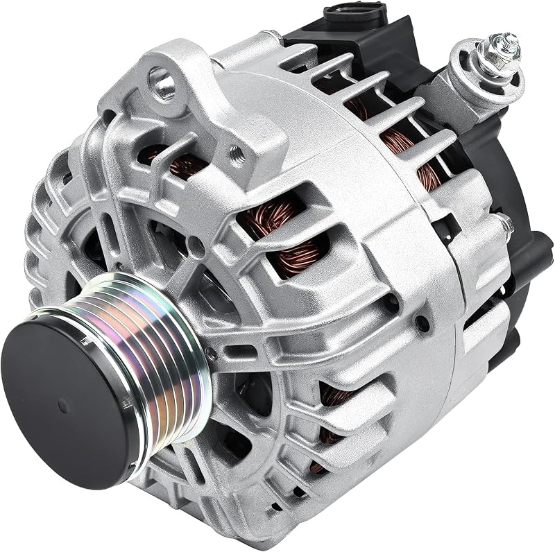 11258N New Alternator Compatible with 2007-2012 Nissan Altima L4 2.5L, 2007-2012 Sentra, 2011-2013 Rogue, 2014 2015 Rogue Select L4, Alternator 12V 110Amp 6-Groove, TG12C032 23100-JA02A