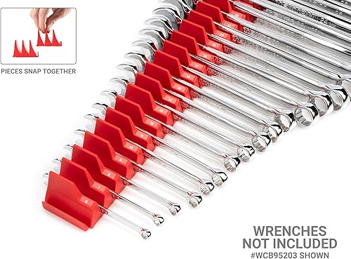 Miniatura 9 de TEKTON Juego de organizador ranurado modular de 80 herramientas (negro)  OTM92180