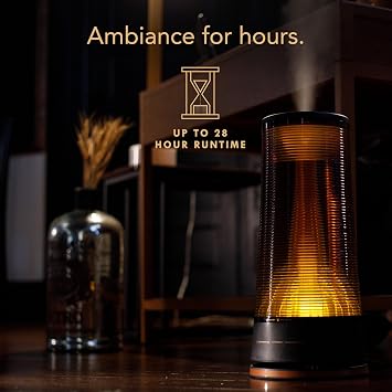 Vornado LUCERNA 3 Alchemy Ultrasonic Cool Mist Humidifier with Ambient Light, 1.5 Gallon Tank Capacity, 28 Hour Runtime, Touch Control, Auto Shut-Off Humidifier for Large Room, Bedroom