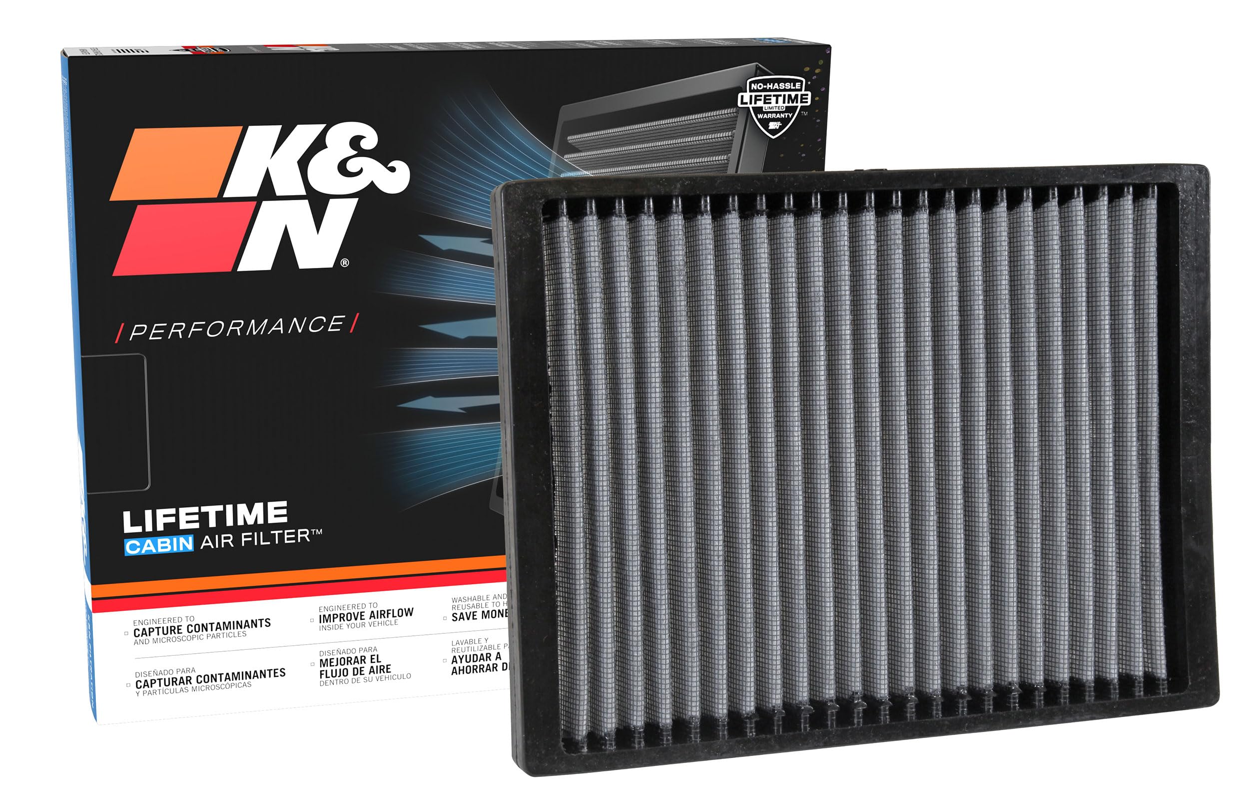 K&N LIFETIME Cabin Air Filter: Premium, Washable, Clean Air for your Cabin: Compatible with 2007-2017 Buick/Chervolet/GMC/Saturn: Enclave, Traverse,