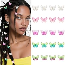 YISSION 20 Pcs Mini Butterfly Hair Clips Cute Hair Pins Small Butterfly Clips Wedding Hair Barrettes Bridal Hair Accessories for Girls Women 5 Colors