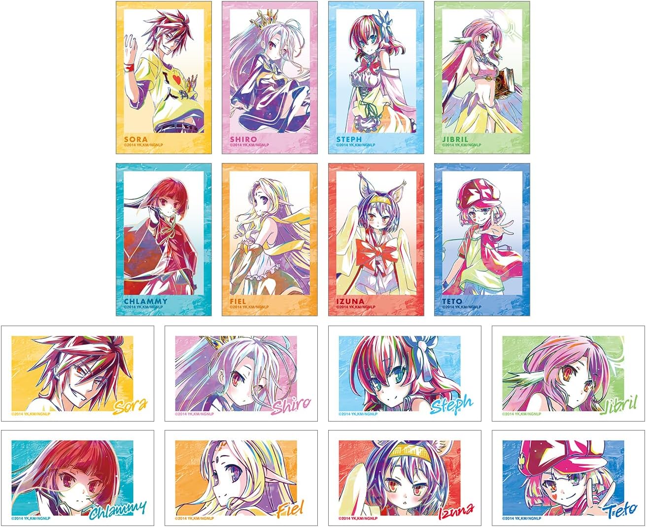 No Game No Life Trading ANI Art Vol. 2 Illustration Cards Box of 16