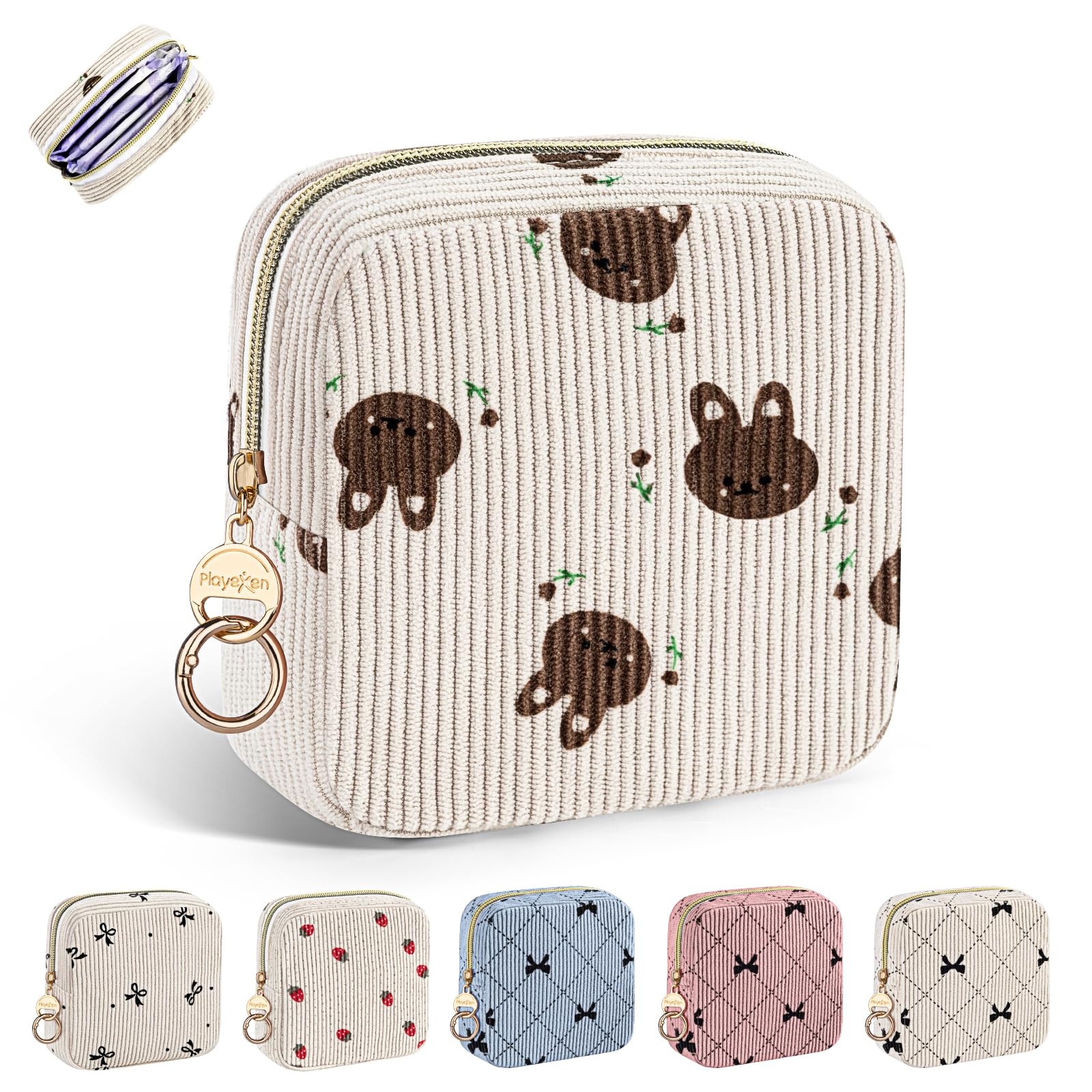 2 Piezas Neceser Compresas Pequeño Bolso de Almacenamiento Neceser para Compresas Algodon Tampones Bolsa Menstrual con Cremallera de Servilletas Sanitarias Bolsas Regalo para Adolescentes Niñas Mujer — view 38