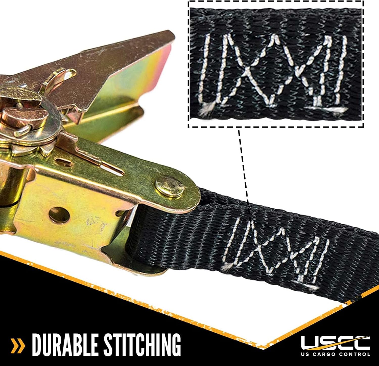 Endless Ratchet Straps 1"x20 Ft 4-Pack – Black Hookless view 8