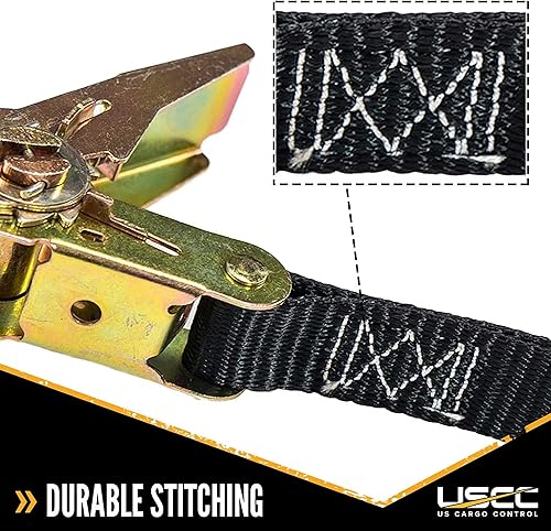 Miniatura 8 de US Cargo Control Correas de trinquete sin fin, 1 pulgada de ancho x 20 pies de largo, correa de trinquete de extremo abierto, correa de trinquete