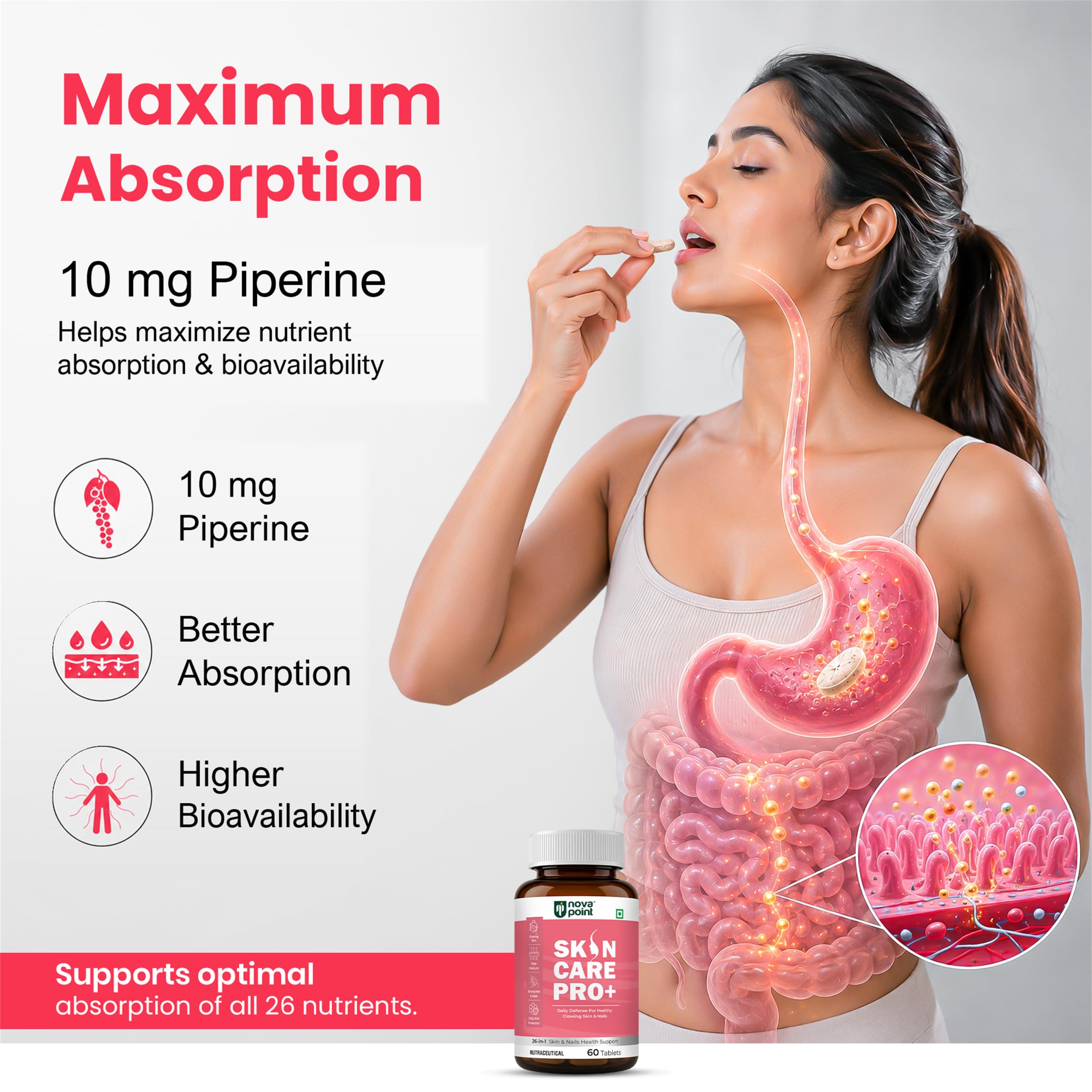 Reduced L Glutathione for Skin Whitening with NAC, Hyaluronic Acid & Vit C — Amazon image 7