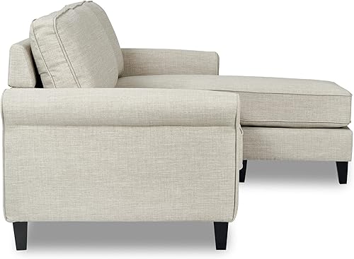 Miniatura 61 de Serta Harmon Sofá seccional reversible sala de estar, moderno sofá de tela de 3 asientos en forma de L. Gris-oscuro,Azul,Crema