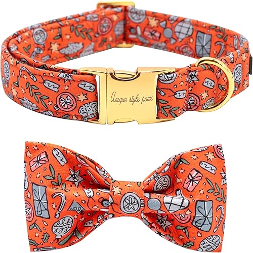 Miniatura 33 de Unique style paws Collar de perro Bowtie Collar de sandía de algodón Collar de verano ajustable para perros pequeños, medianos y grandes - S