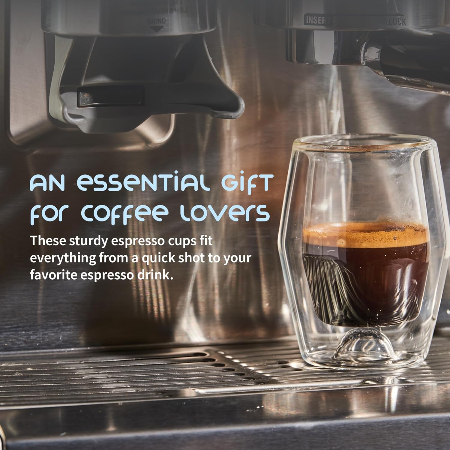 To-Go Espresso Glass Travel Mug with Lid, Reusable Double Wall Glass Tumbler, Fits Most Coffee Makers & Cupholders for Your Car, Gifts for Coffee Lovers, 4.5 oz Cortado Cup, Almost Black - Image 7