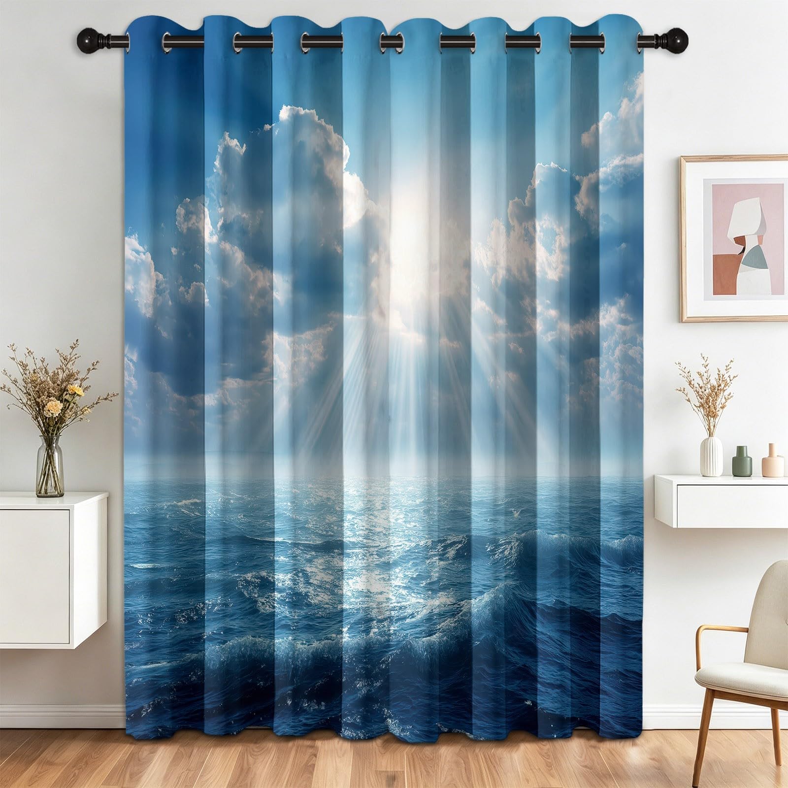 Rideau occultant anti froid à oeillets pour chambre et salon