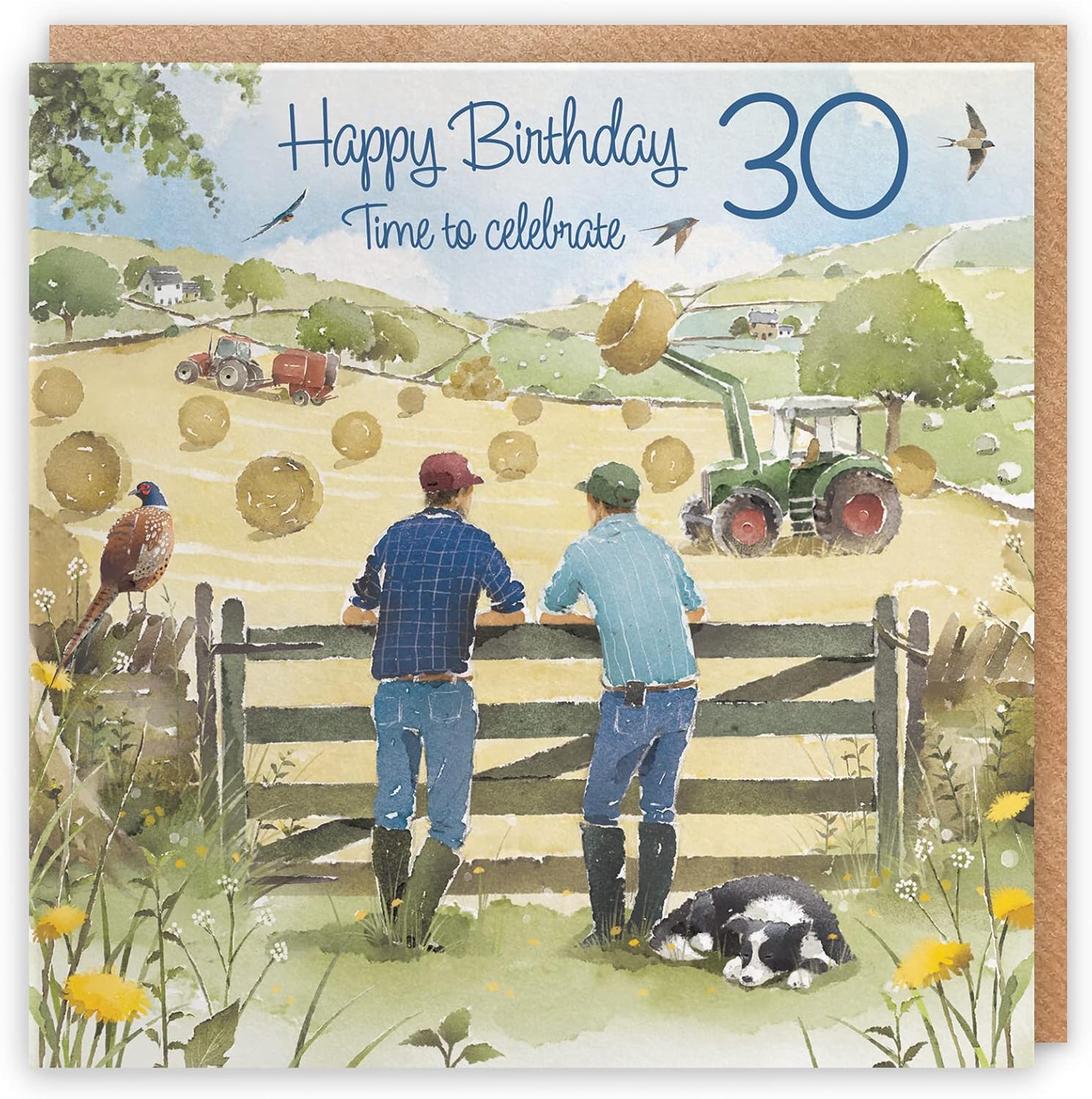 Hunts England Large Daddy 40th Birthday Card - Large Size - Happy Birthday - 40 - To The Best Daddy In The World - Love You Loads - Iconic Collection - Large - 210 x 210 mm: Greeting Cards