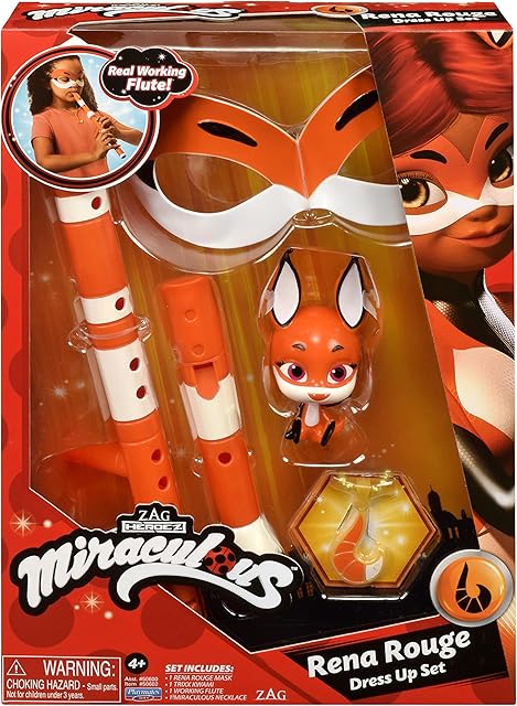 Miraculous: Tales Of Ladybug And Cat Noir Rena Rouge Role Play Set | Miraculous Rena Rouge Costume Kids Fancy Dress Set Mask And Accessories | Miraculous Ladybug Superhero Costumes For Girls And Boys