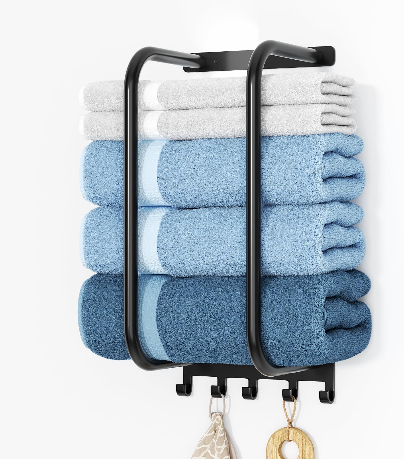 Amazon.com: Towel Racks for Bathroom Wall Mounted, Towel Holde for ...