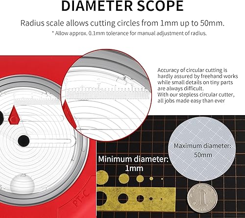 Miniatura 3 de DSPIAE - Cortador circular integral rotativo integral (0.039-1.969 in)