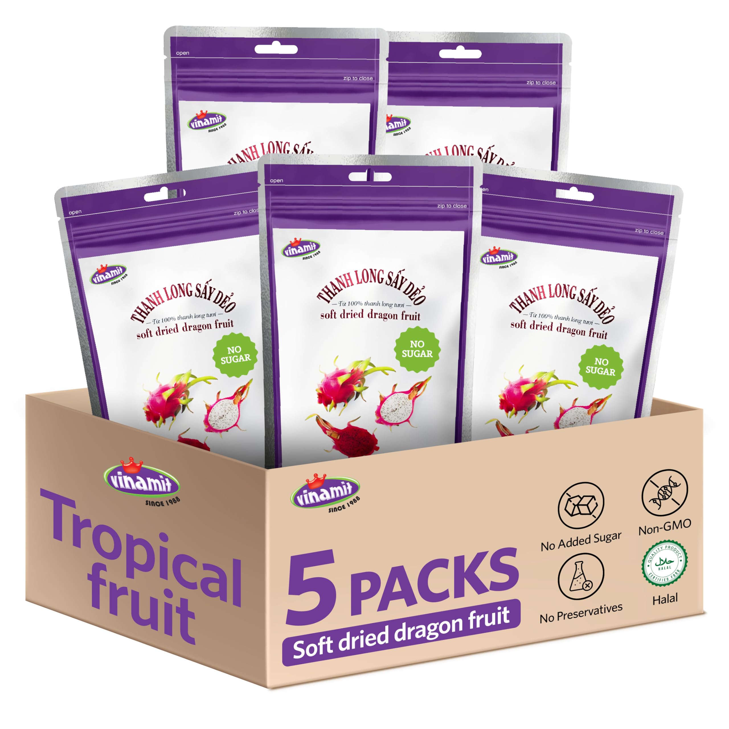 Vinamit Soft Dried Dragon Fruit Slices