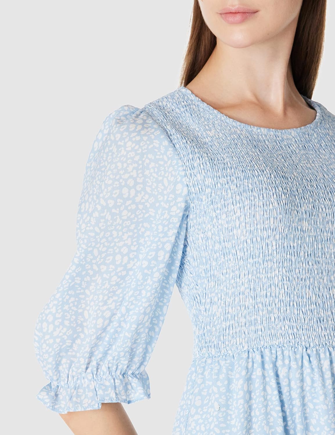 Womens Summer Casual Half Sleeve Bohemian Floral Tiered Maxi Dress - Image 2