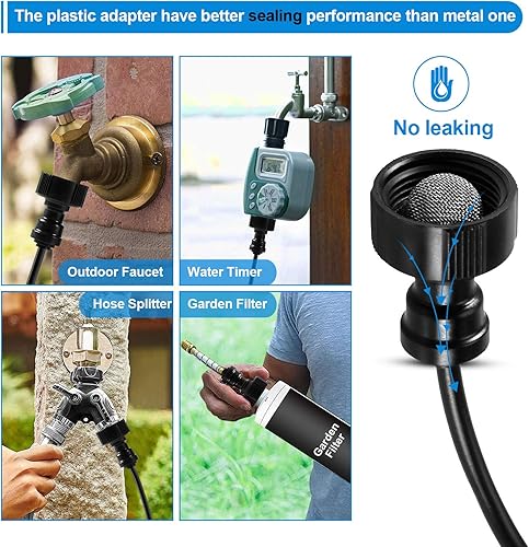 Miniatura 4 de Misters para patio exterior, sistema de nebulización de 50 pies para refrigeración al aire libre, sistema de niebla para patio exterior que produce