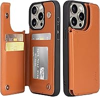 Vista 36 de Arae Funda para iPhone 13 Pro Max - Funda tipo cartera con bolsillos de cuero PU para tarjetas y tapa trasera abatible para iPhone 13 Pro Max 6.7