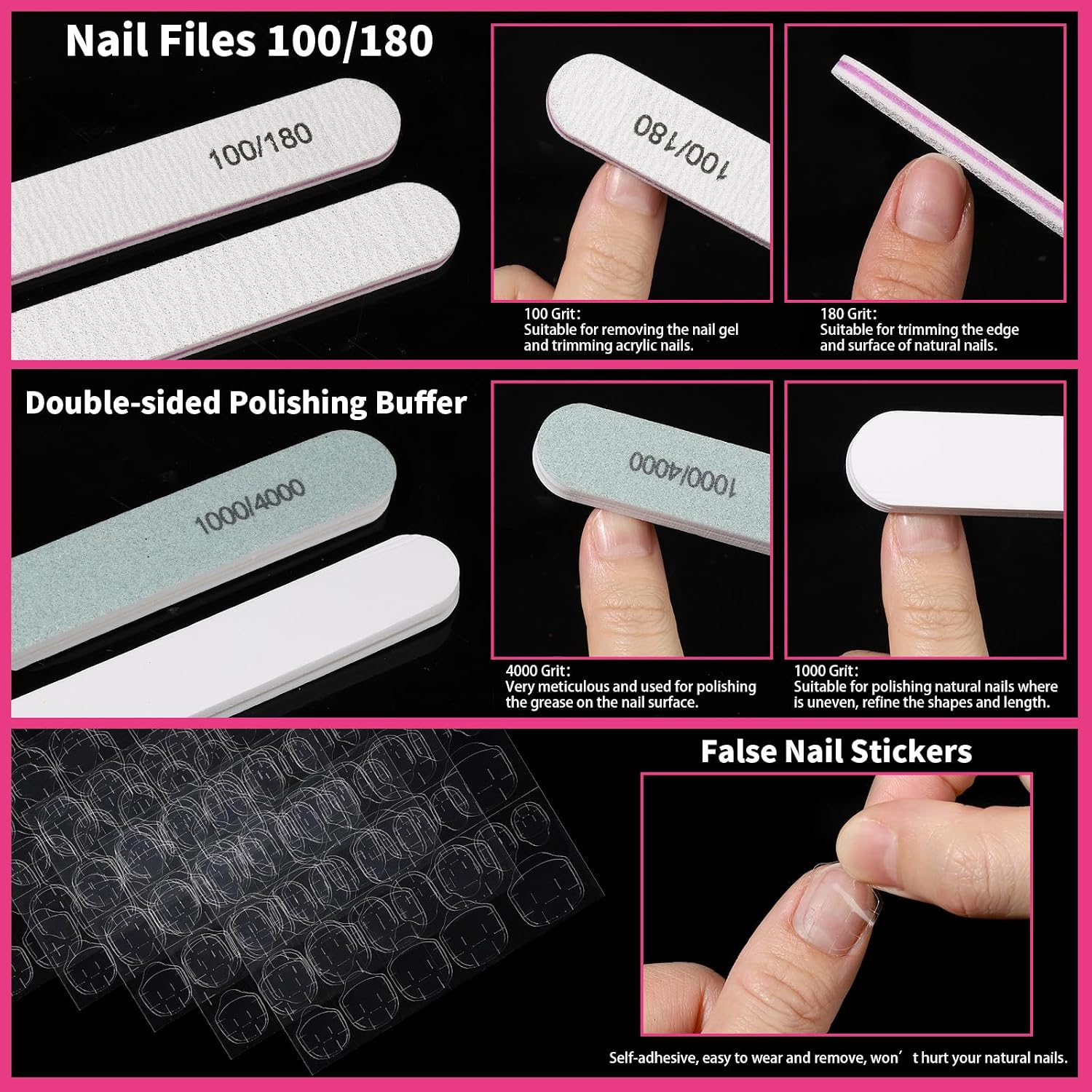 FANDAMEI Acrylic Nail Kit, Nail Art Kit, Nail Art Tools With Acrylic Nail Tips For Beginner, Nail Art Supplies For DIY , Nail Studio