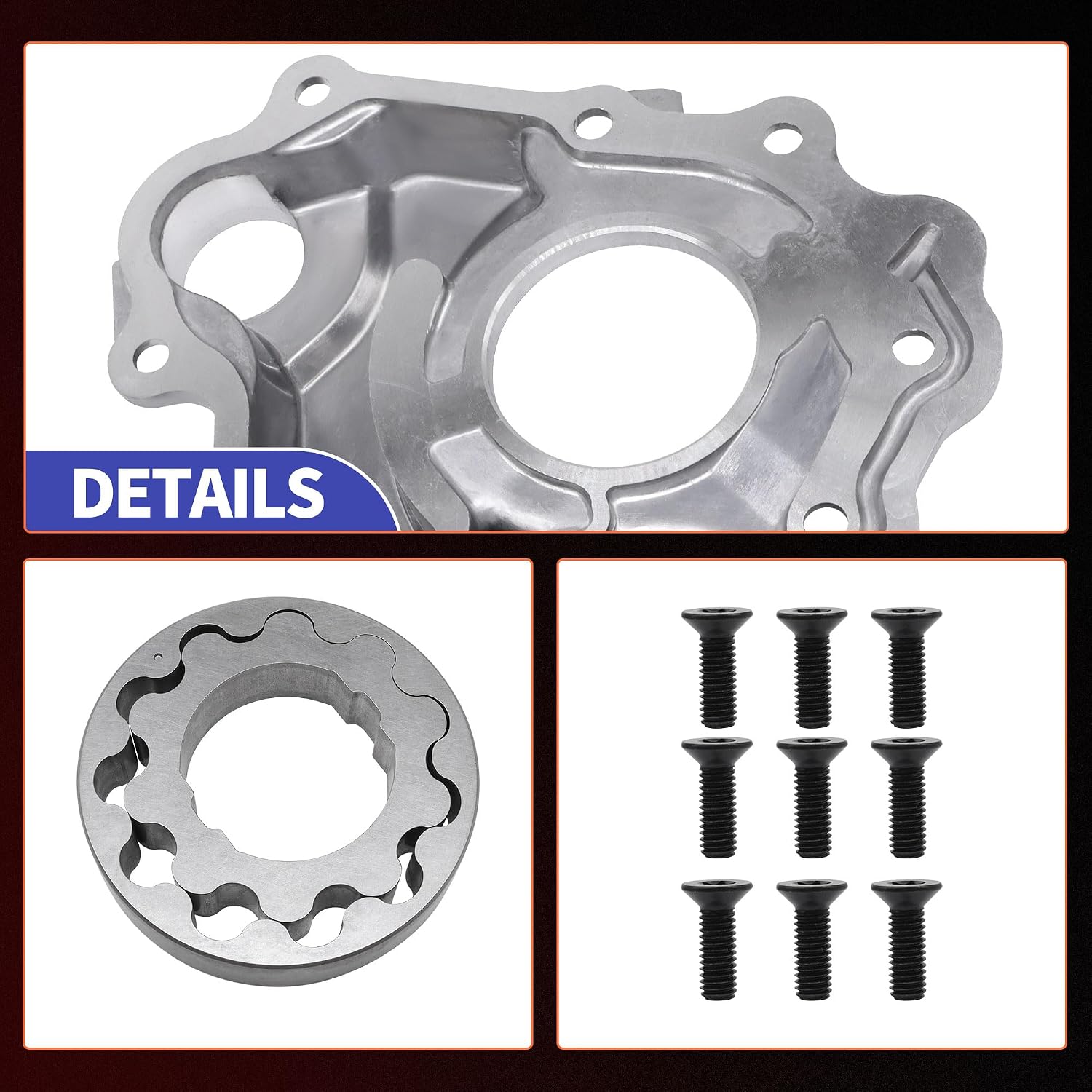 HiSport M547 Oil Pump Timing Cover Repair Kit 2.5 2.7L 1AR/2AR-FE 113100V020 1131036020 1131036040 Compatible with Toyota Camry RAV4 Avalon Highlander Sienna Venza Scion TC, Lexus ES300h NX300h