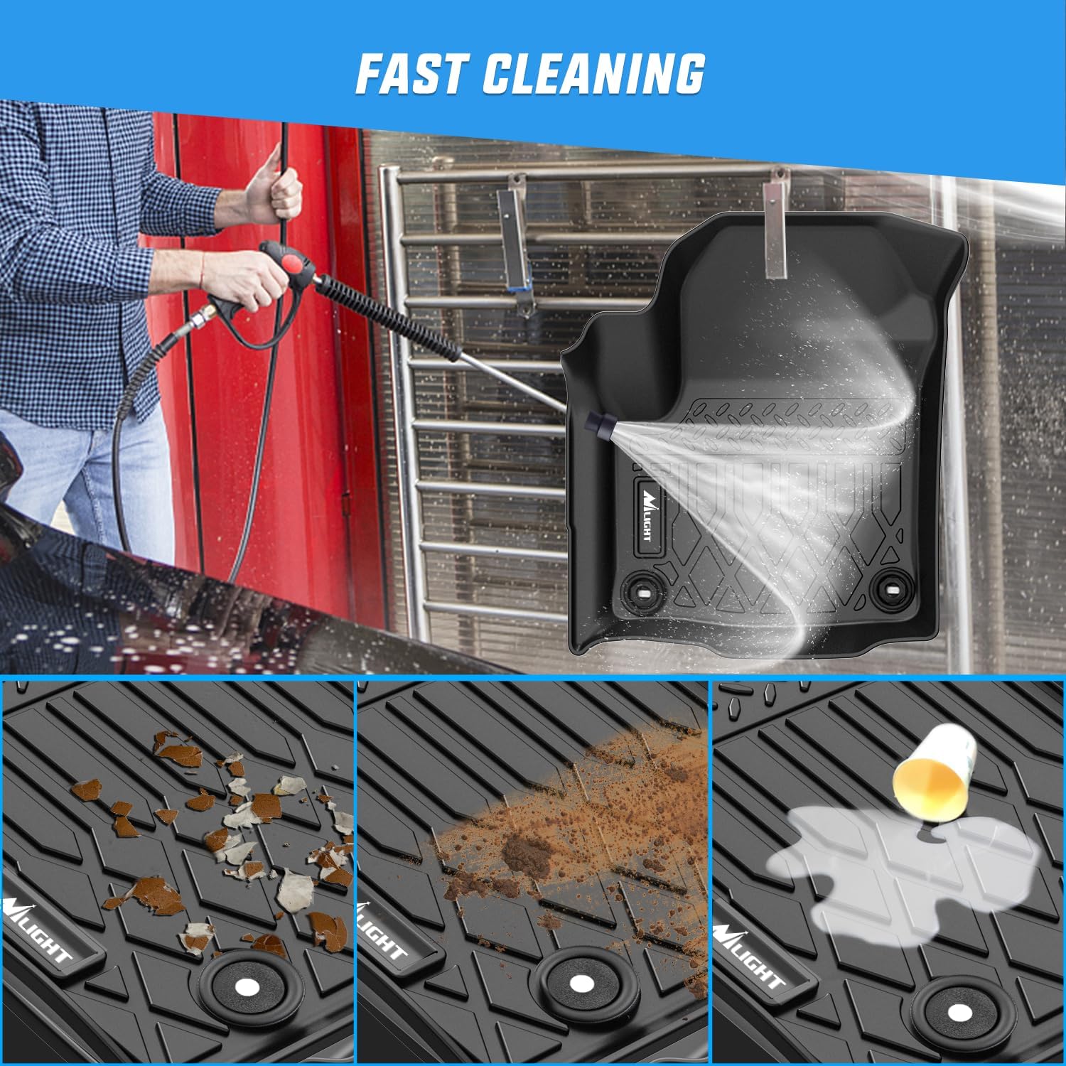 Nilight TPE Floor Mats for Land Rover Range Rover Evoque 5 Door and Coupe 2011 2012 2013 2014 2015 2016 2017 2018 2019, All Weather Custom Fit Heavy Duty Floor Liners