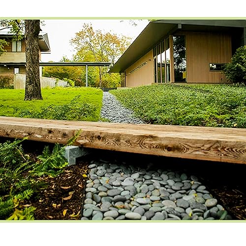 Miniatura 5 de Rocas de río de 2.4 libras, guijarros de playa mexicanos para plantas, maceta, paisaje de jardín, piedra de pavimento gris de 1 pulgada a 2 pulgadas