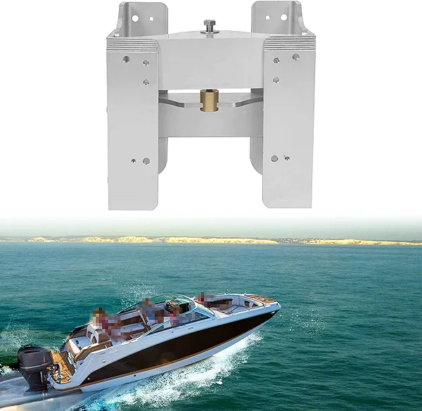 ECOTRIC 8'' Jack Plate Adjustable Outboard Motor Boat Power-Lift Manual Jack Plate Aluminum for Boat Steering System