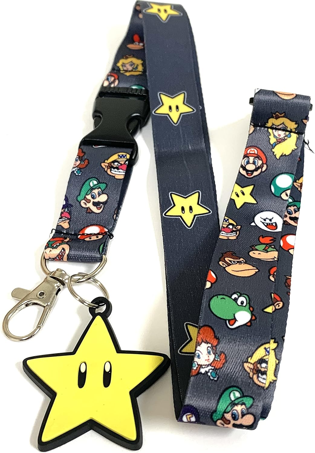 Super Mario Bros Star Power Up Double Sided Lanyard