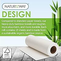 Vista 4 de Toallas perforadas de Bambú, 25 paños, de NatureZway